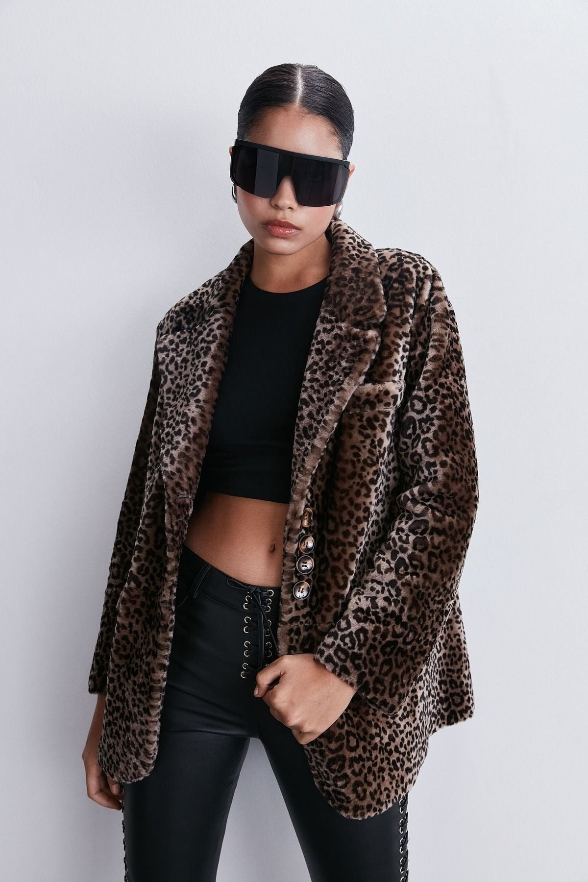 Leopar Blazer Ceket