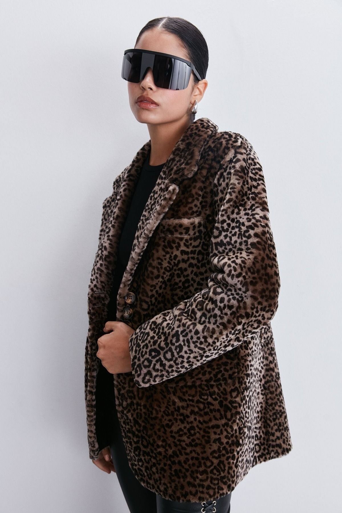 Leopar Blazer Ceket