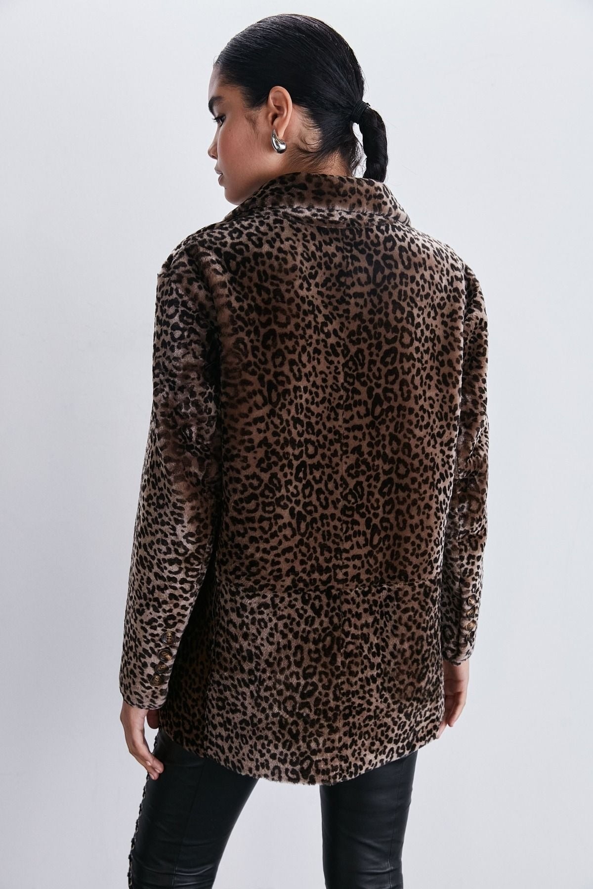 Leopar Blazer Ceket